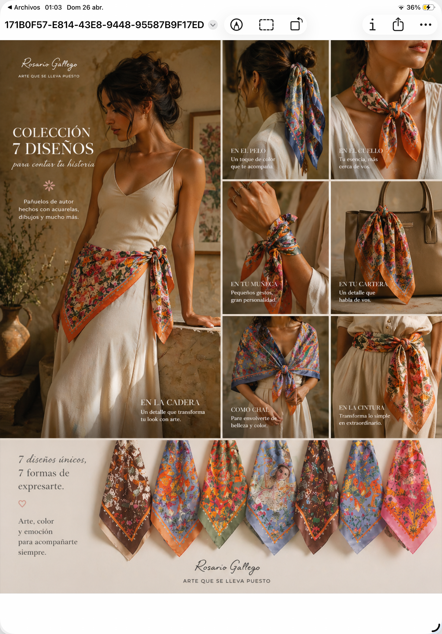 Pañuelo con Arte. Jacinta
